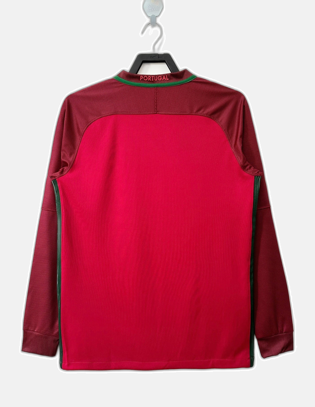 Portugal 2016 I Home Jersey - Long Sleeve Retro Version