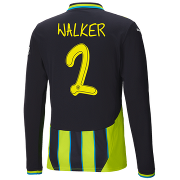 #2 Walker Manchester City Away Jersey 2024/2025 Long Sleeve