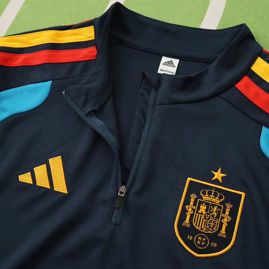 Spain World Cup 2026 Half-Zip Training Suit Set Royal Blue