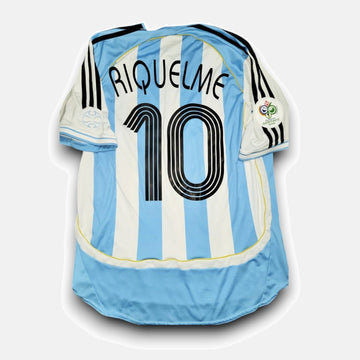 RIQUELME #10 Argentina Retro Jersey Home  2006