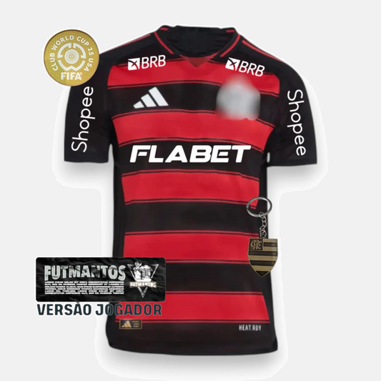 Camisa Flamengo CRF I 25/26 Jogador com Patrocínios - Super Mundial
