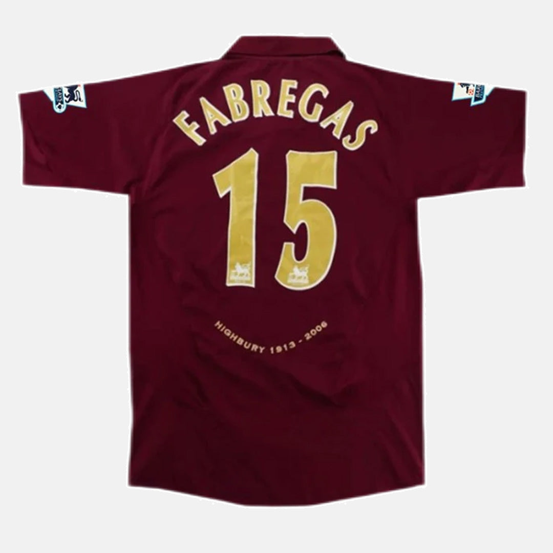 CESC FABREGAS #15 Arsenal Retro Jersey Home 2005/06