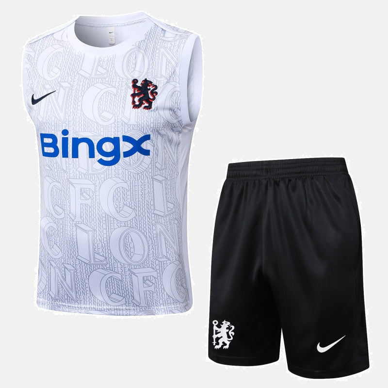 Chelsea Kit Pre Match Jersey + Shorts - No Sleeve 25/26