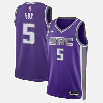 De'Aaron Fox Sacramento Kings Unisex 2023 NBA Jersey - Icon Edition - Purple