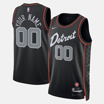 Detroit Pistons Unisex 23/24 NBA Jersey - Black - City Edition