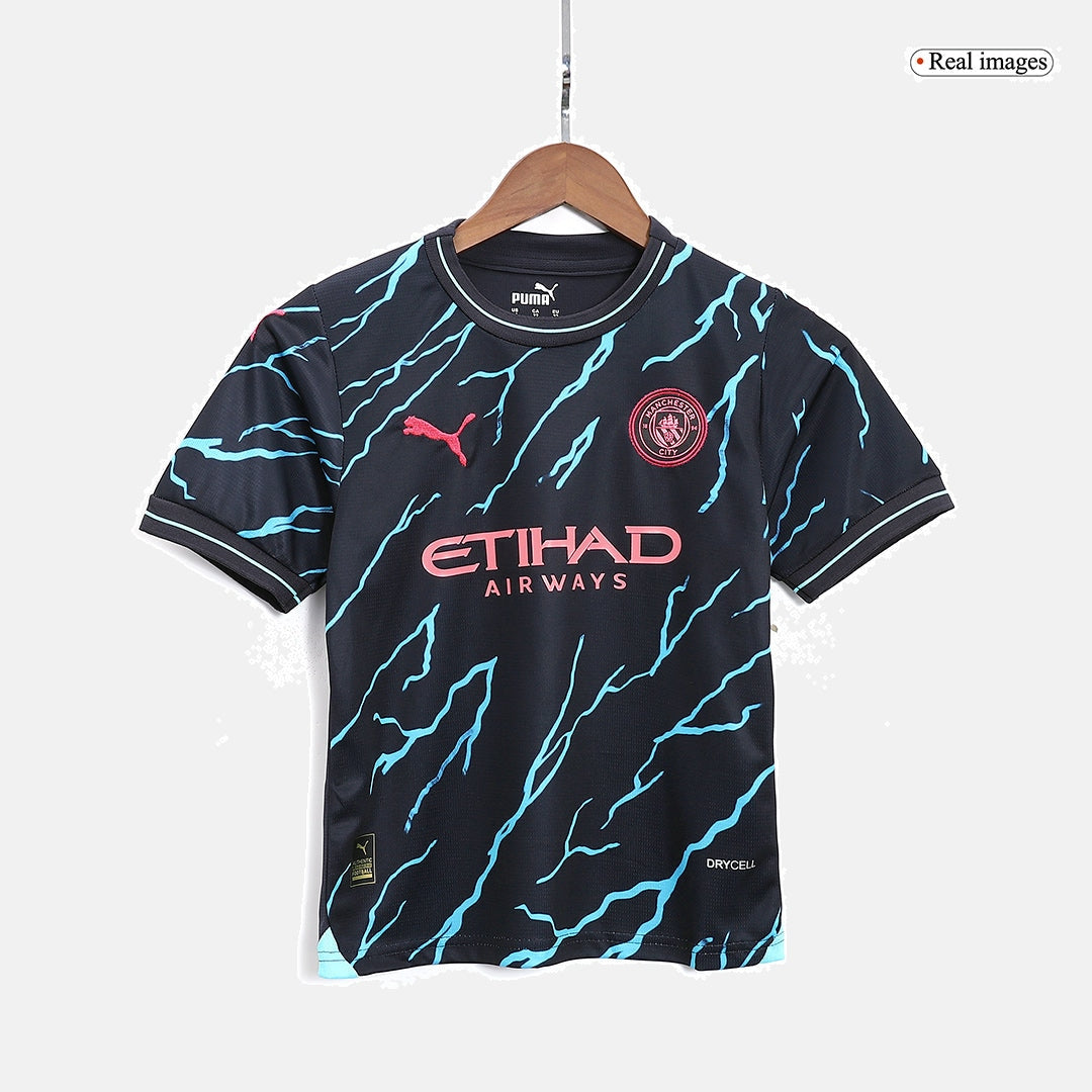 Kids Manchester City Third Kit 2023/2024