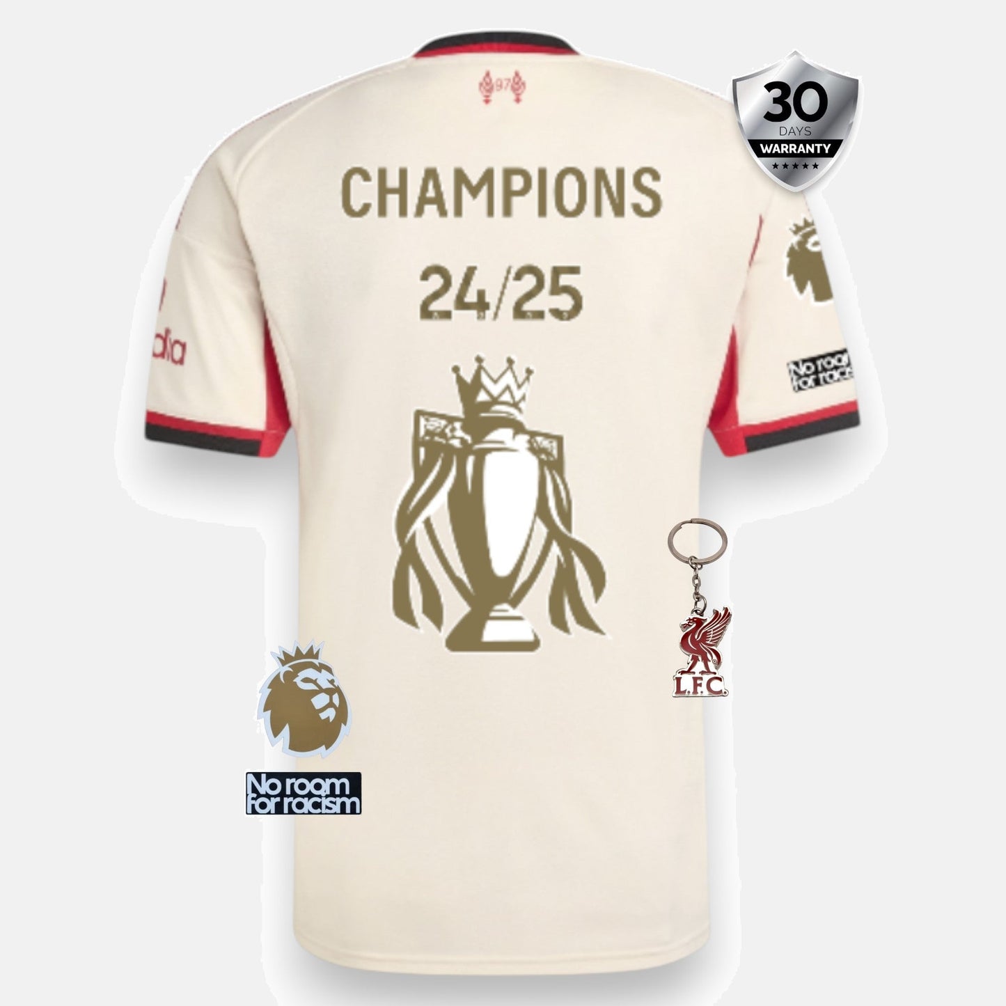 Liverpool Away Jersey 2025/26 - CHAMPIONS 24/25 & Gold Trophy