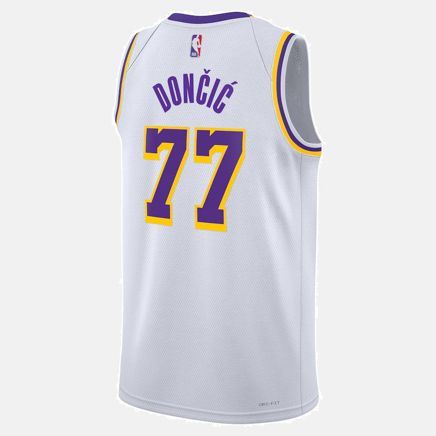 Luka Don������������������i������������������ - Los Angeles Lakers Association Edition 2024 NBA Jersey - White - Unisex