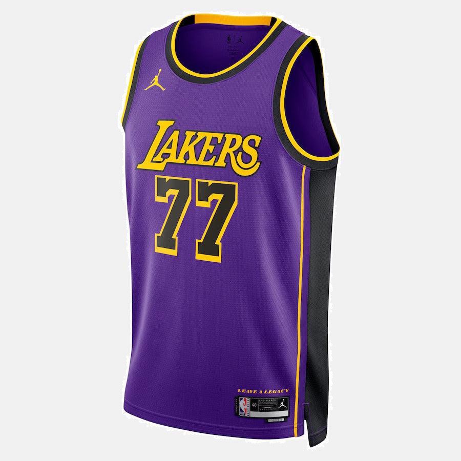 Luka Don������������������i������������������ - Los Angeles Lakers Statement Edition 2024 NBA Jersey - Purple - Unisex