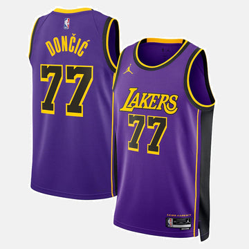Luka Don������������������i������������������ - Los Angeles Lakers Statement Edition 2024 NBA Jersey - Purple - Unisex