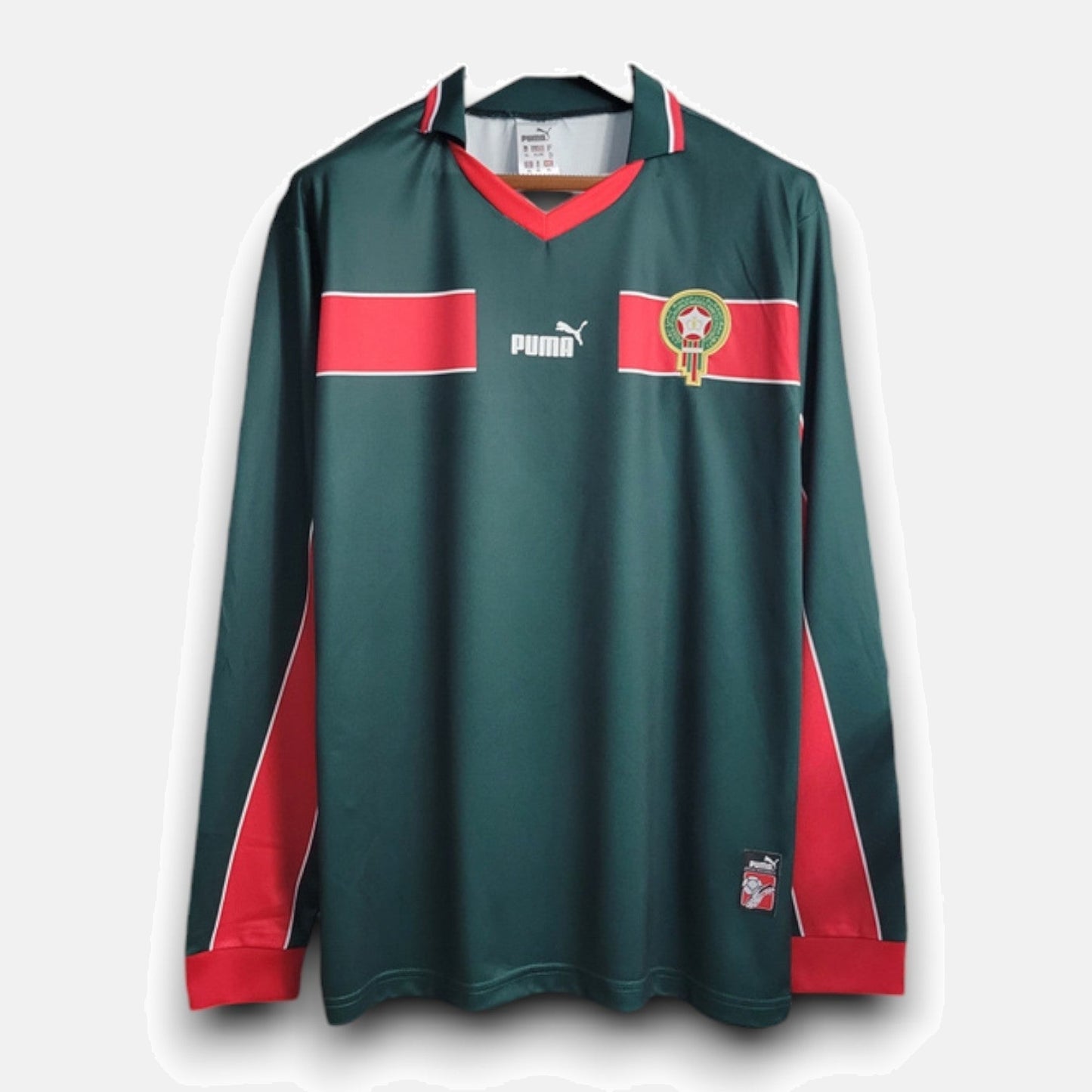 Morocco 1998 Away Green Retro Jersey - Long Sleeve