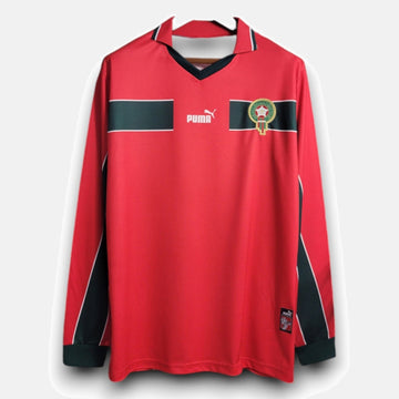 Morocco 1998 Away Red Retro Jersey - Long Sleeve