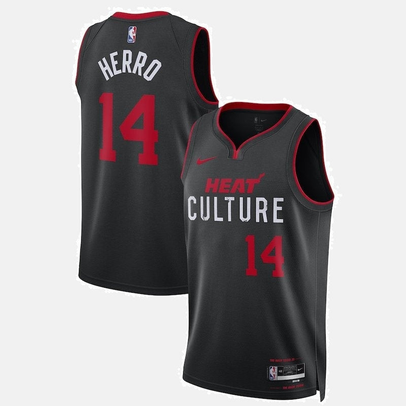 Tyler Herro Miami Heat Unisex 23/24 NBA Jersey - Black - City Edition